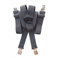 Підтяжки чоловічі міцні, колір сірий, 2x2, 120|4 см