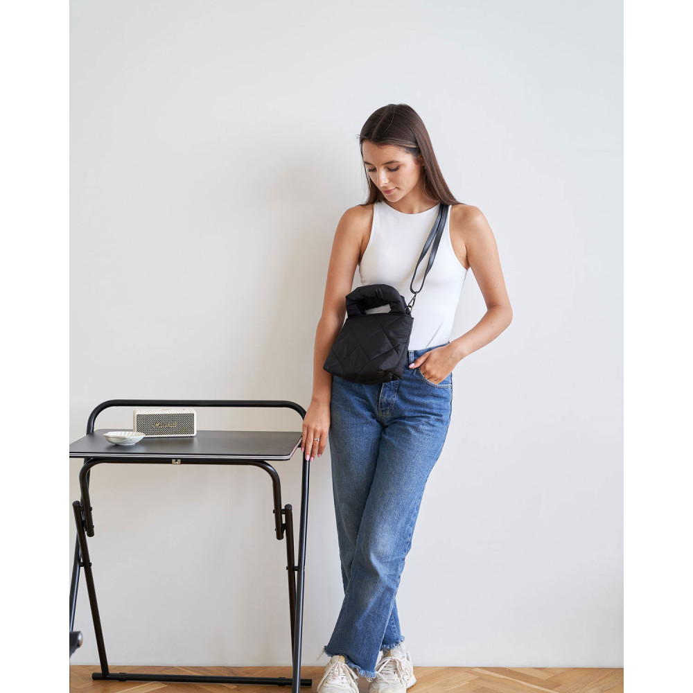 Женская сумка «Кира» черный кубик